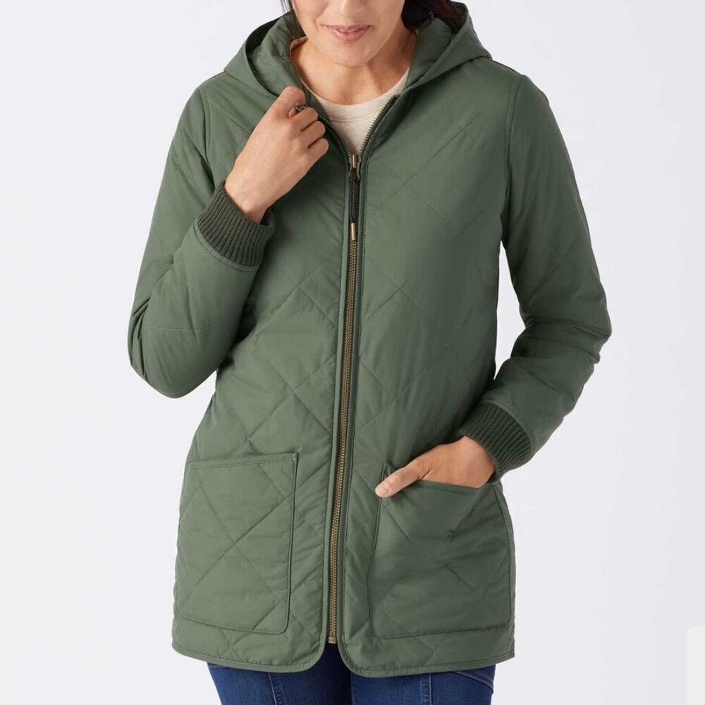 Duluth Women's Golden Harvest Quilted Coat Green XXL